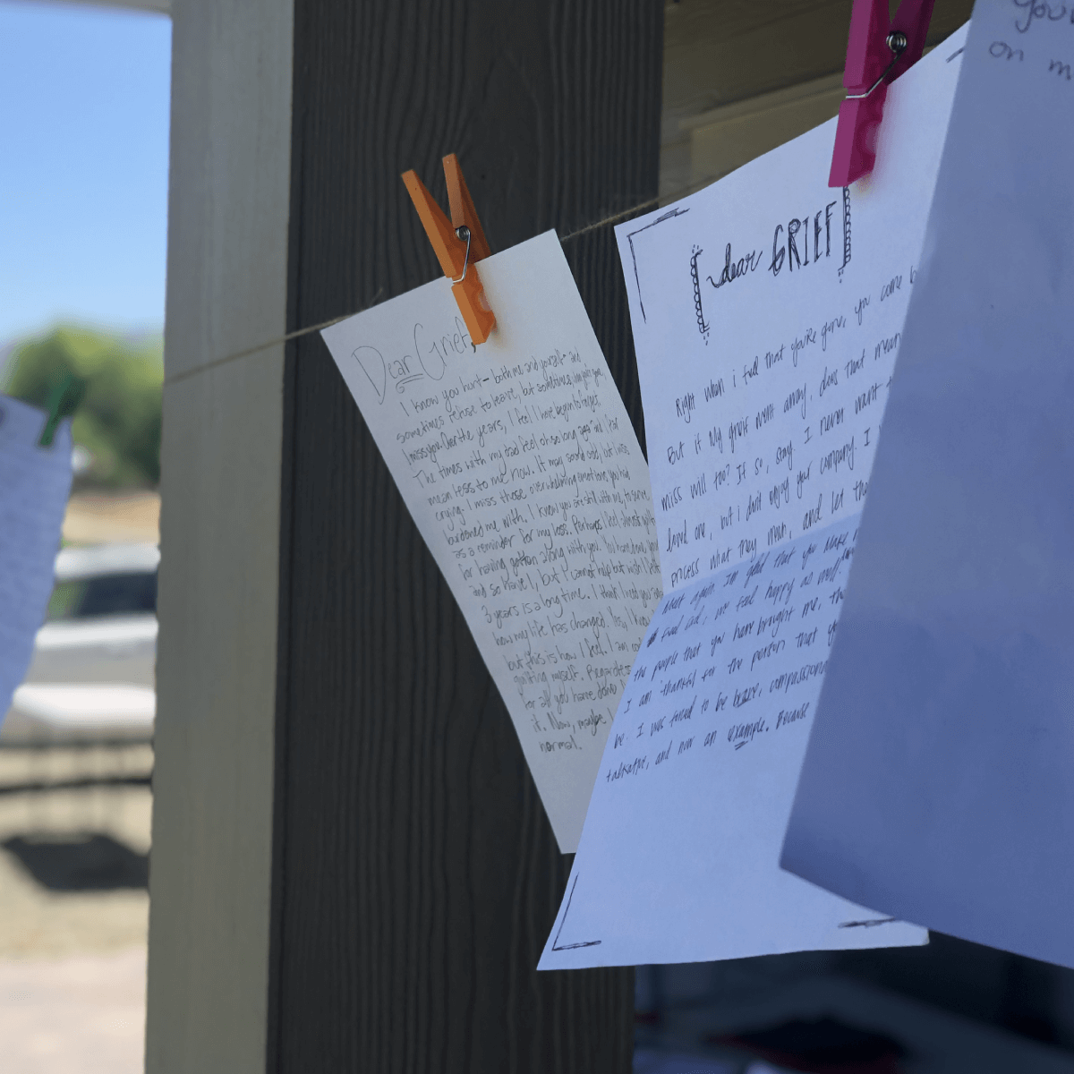 Letter written to grief